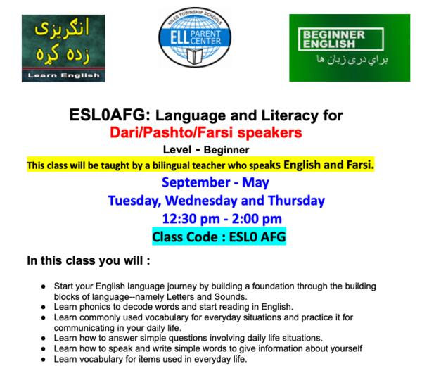 ESLOAFG Language and Literacy